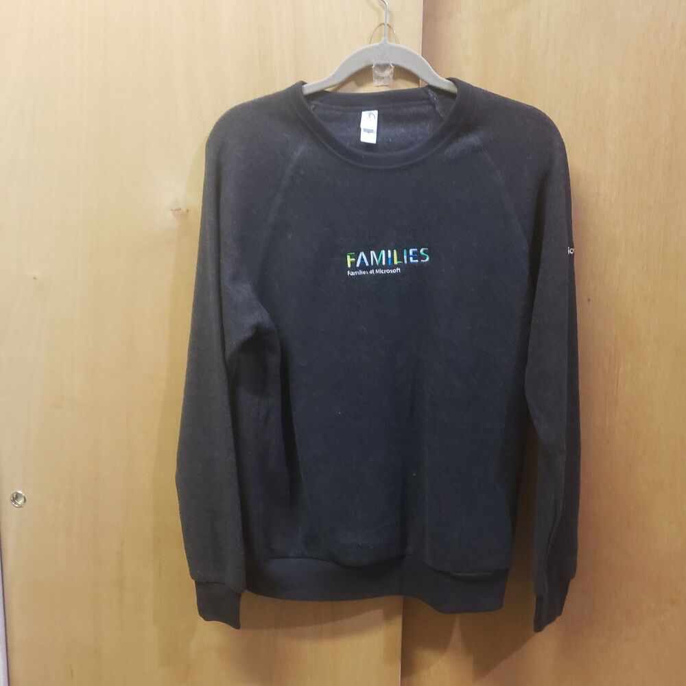 MICROSOFT Grey Flannel FAMILIES Sweatshirt Sz S YYY PIT-PIT 21"